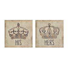 Explore a wide range of the best crown wall decor on aliexpress to find one that suits you! His And Hers Crown Canvas Art Prints Set Of 2 Kirklands