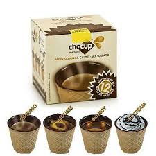 24 Chocup Mini Glass Cup Wafer Wafers Dark Chocolate For 60cc Coffee Ebay