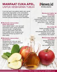 Atau, ada baiknya jika kamu mengencerkan terlebih dulu cuka apel dengan air secukupnya, lalu oleskan pada wajah yang terdampak kutil. Mengenal Manfaat Cuka Apel Selain Bikin Makanan Lezat Bisa Hilangkan Bau Badan