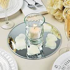 Eastland round mirrors and cylinder vases centerpiece 48 piece set event decor. Round Table Mirrors Oriental Trading In 2021 Mirror Table Wedding Table Centerpieces Wedding Candles Table