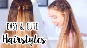 Spritz hairspray to add texture to the whole style and maintain it perfectly. Easy Cute Hairstyles Long Hair Hairstyles Youtube