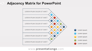 Adjacency Matrix Diagram For Powerpoint Presentationgo Com