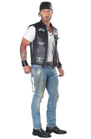 Bad Biker Vest Adult Costume