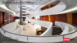 This handrail was made using our propriety technique called laminated sections. Archicad 21 Creating Associative Railings Youtube