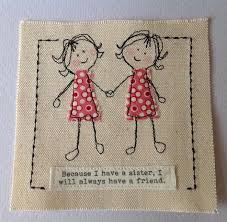 Instructions and a video for three ways to make handmade envelopes! Sister Birthday Individually Created With Stitches And Fabric Etsy Sister Birthday Card Fabric Cards Handmade Birthday Cards