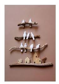 Sansli Kuslar Duvar Susu Duvar Kuslar Sansli Susu Driftwood Art Diy Pinterest Wall Decor Driftwood Crafts