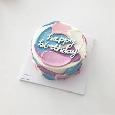 Korean Minimalist Birthday Cake For Boyfriend 
