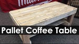 This coffee table is made from 3 pallets, castors and a glass top. Pallet Coffee Table Project Ideas Youtube