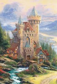 Thomas kinkade, the painter of light. Crafts Kinkade Guardian Castle Cross Stitch Pattern Look Glc Craft Mall