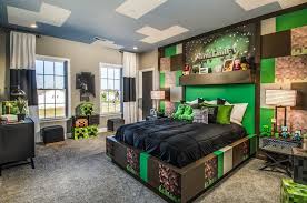 Great Contemporary Kids Bedroom With Carpet In Haymarket Va Minecraft Bedroom Decor Minecraft Room Decor Boy Bedroom Design