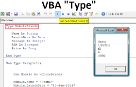 Vba Type Statement Example How To Declare Variables With Vba Type