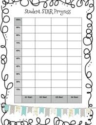 student assessed data chart star progress