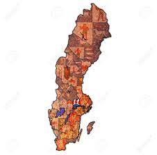 Västmanland means (the) land of the western men, where the western men (västermännen) were the people living west of uppland. Flag Of Vastmanland County On Map Of Administrative Divisions Stock Photo Picture And Royalty Free Image Image 123860558