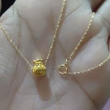 For the us to guarantee that us dollars could be convertible to gold, the treasury would have to ask for a price of around $72,000.00 for an ounce of gold, and then the current money supply could. 24k Hongkong Gold Money Bag Pendant And 18k Saudi Gold Twisted Necklace Shopee Philippines