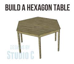 What kind of table is a hexagonal table? Build A Hexagon Table Hexagon Table Hexagon Dining Table Free Furniture Plans