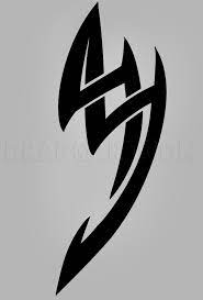 Easy To Draw Tribal Tattoo, Step By Step, Drawing Guide, By Dawn - Dragoart