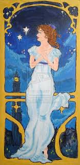 Art Nouveau Disney Princesses Disney World Wendy Disney Gp01 With Images Art Nouveau Disney Disney Fan Art Disney Art Style