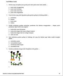 Soal ukk tema 6 kelas 1 sd atau disebut juga soal uas tema 6 kelas 1 sd khusus sekolah yang menggunakan kurikulum 2013. Ejercicio De Soal Penjas Kelas 1