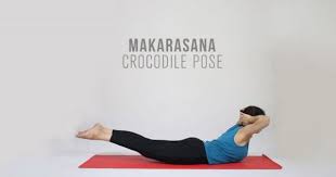 How To Do Makarasana Crocodile Pose Stress Yoga Yoga Techniques Yoga Sutras