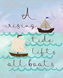A Rising Tide Lifts All Boats Inspirational Quote Printable Etsy