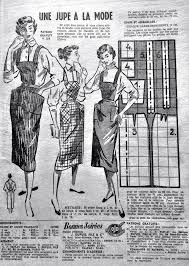 A Skirt Draft From A 1953 French Mag Bonne Soiree For A 27 68cm Waist Each Square 4 10cm Seam Allowances Need Sewing Patterns Wearable Vintage Fashion
