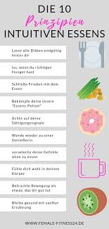Die 10 Prinzipien Intuitiven Essens Female Fitness24 De Intuitiv Essen Abnehmen Diat