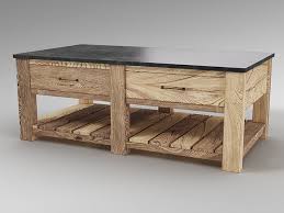 Laminated top with welded frame and legs ensure durable construction. Pottery Barn Parker 50inch Reclaimed Wood Coffee Table 3d Model Cgtrader