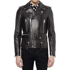 Classic Motorcycle Jacket By Saint Laurent Designer Leather Jackets Stylish Jackets Leather Biker Jacket