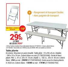 Offre Table Pliante Chez Bricorama