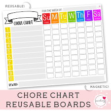 reusable chore chart board