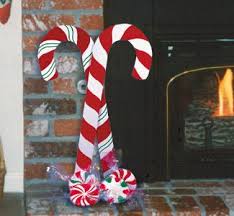 Candy cane poles outside decor 3 x 10' plain end schedule 40 pvc pipe, white spray paint, 4x4 traditional pyramid wood post cap, ribbon, giant ornaments, & glue gun hip hop christmas by twin musicom is licensed under a creative. Indoor Christmas Holiday Candies Woodcraft Pattern Christmas Yard Art Christmas Lawn Decorations Christmas Yard Decorations