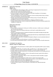 Research Scientist Resume Samples Velvet Jobs