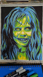 Excited to finally use posca paint markers. Regan from The Exorcist, 11x14" 