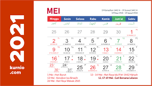 Kalender Mei 2021 Kalender Muharram Tanggal