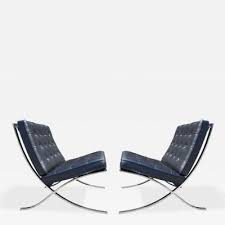 pair of black leather barcelona chairs by mies van der rohe for knoll by ludwig mies van der rohe ludwig mies van der rohe mies van der rohe barcelona chair