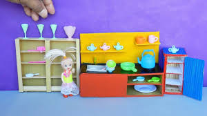 Cute Miniature Kitchen Bedroom Diy Toys For Kids Easy And Simple Youtube