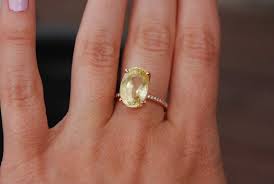 9 76ct Blake Lively Ring Yellow Sapphire Engagement Ring Oval Etsy Yellow Sapphire Ring Engagement Yellow Sapphire Rings Oval Sapphire Engagement Ring