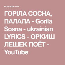 а не спеть ли мне песню о любви кто поет Gorila Sosna Palala Gorila Sosna Ukrainian Lyrics Orkish Leshek Poyot Youtube Muzyka Pesni Sosna