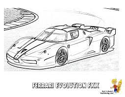 coloriage ferrari a colorier dessin imprimer car cartoon sports livre de pages bonjour kitty