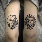 18 Most Stunning Sun And Moon Temporary Tattoos Gumtoo Couple Matching Tattoo Friend Tattoos Matching Tattoos