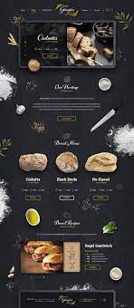 吉奥吉奥的面包店网站设计 food web design food infographic website design layout