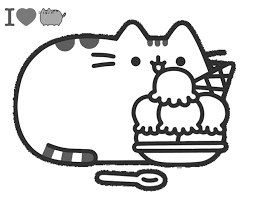 Thousands pictures for downloading and printing! Pusheen With Ice Cream Coloring Page Free Printable Coloring Pages For Kids