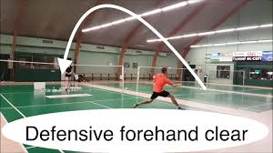 Formal games are played on a rectangular indoor court. Badminton Exercise 33 Defensive Forehand Clear Youtube