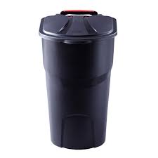Rubbermaid Roughneck 45 Gal Black Wheeled Trash Can With Lid 2008188 The Home Depot Also there are pictures sometimes of the trash overflowing and everyone gets angry and calls the council to clean it because they're all public trash cans and we don't want litter all over the place.