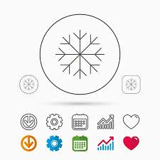 Snowflake Icon Snow Sign Air Conditioning Symbol Calendar
