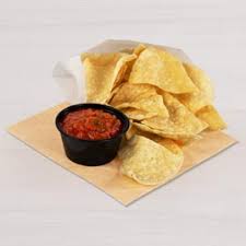 chips and fire roasted salsa taco
