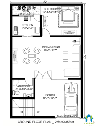 This modern design floor plan is 824 sq ft and has 3 bedrooms and has 2 bathrooms. Floor Plan For 22 X 35 Feet Plot 2 Bhk 770 Square Feet 85 5 Sq Yards Ghar 007 Happho