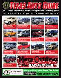 While great effort is made to ensure the accuracy of the information on this site, errors do occur so please verify information with a. Texas Auto Guide Midland Odessa December 2010 Issue By Texas Auto Guide Issuu