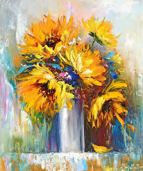 Check spelling or type a new query. Sunflowers 70x60cm Oil Painting Palet Painting By Sergey Miqayelya Artmajeur