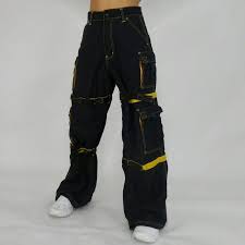 Black And Yellow Cargo Pants Black Yellow Cargo Pants Size 29 Is 5 5 Depop In 2020 Pants Black N Yellow Fashion Pants
